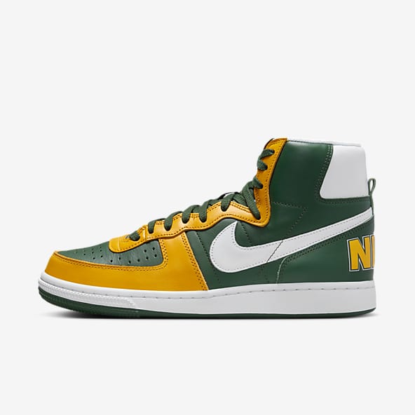 Green nike high tops store